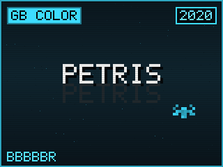 Petris — Game Boy Color homebrew title screen