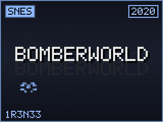 BomberWorld title screen — SNES homebrew game