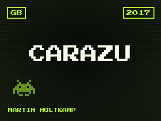 Carazu title screen — Game Boy homebrew game