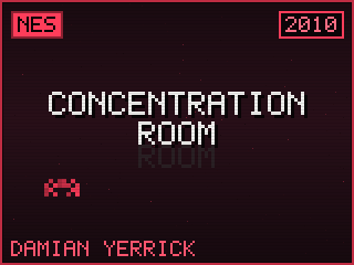 Concentration Room title screen — NES homebrew game