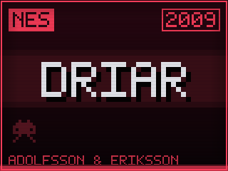 Driar title screen — NES homebrew game