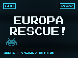Europa rescue! title screen — Game Boy Color homebrew game