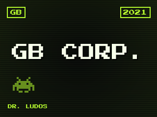 GB Corp. title screen — Game Boy homebrew game