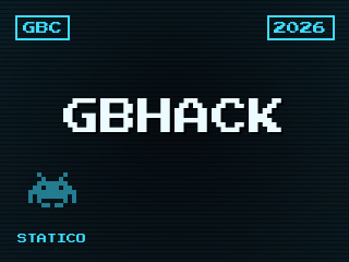 GBHack title screen — Game Boy Color homebrew game