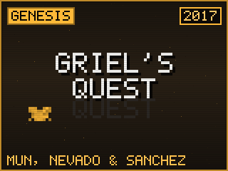 Griel's Quest for the Holy Porrón title screen — Sega Genesis homebrew game