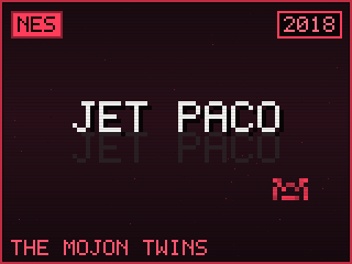 Jet Paco title screen — NES homebrew game