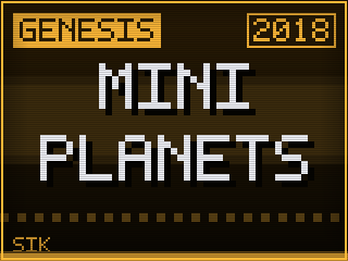 Mini Planets title screen — Sega Genesis homebrew game