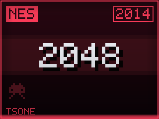 2048 title screen — NES homebrew game