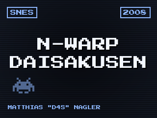N-Warp Daisakusen title screen — Super Nintendo homebrew game