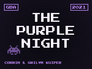 The Purple Night title screen — Game Boy Advance homebrew game