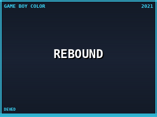 Rebound title screen — game boy color homebrew game