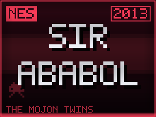 Sir Ababol title screen — NES homebrew game