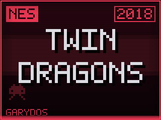Twin Dragons title screen — NES homebrew game